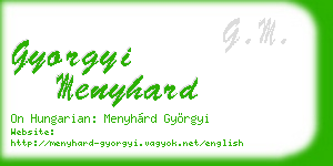 gyorgyi menyhard business card