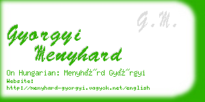 gyorgyi menyhard business card